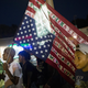 Demonstrators, marking the one-year anniversary of the shooting of Michael Brown, protest along West Florissant Street in Ferguson, Mo., on Aug. 10, 2015.
Scott Olson/Getty Images